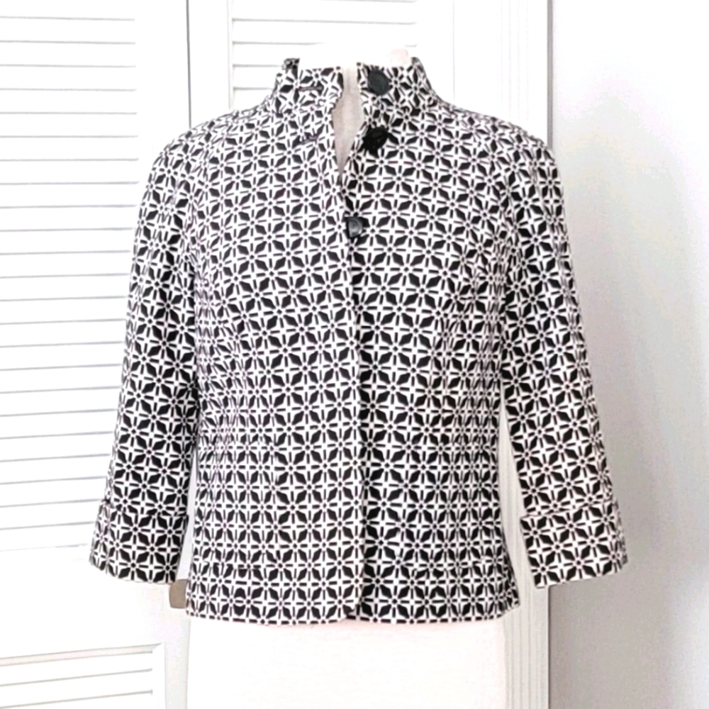Charter Club High-Collar Cropped Jacket Blazer. - Picture 2 of 12